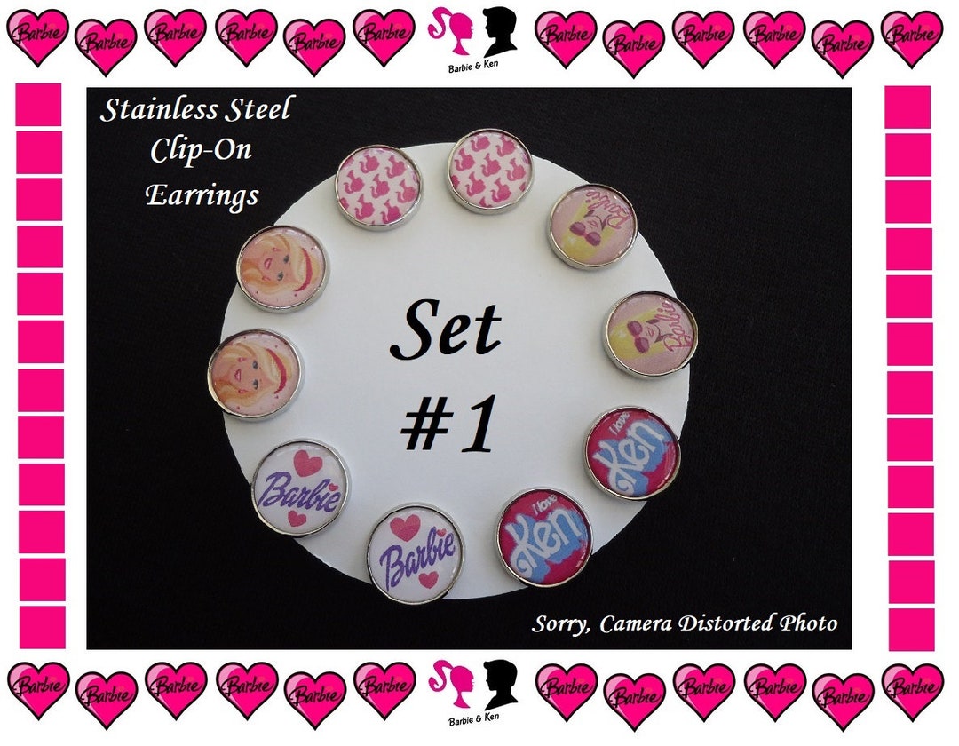 Barbie clip on earrings hotsell