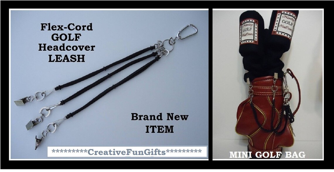 Golf Leash For Golf Headcovers Never Lose Your Golf Headcovers Etsy