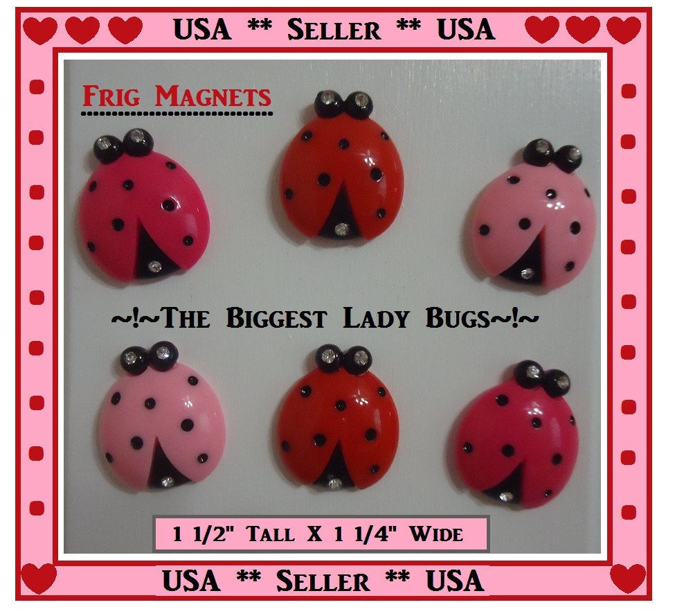 Huge Lady Bug Frig Neodymium Super Strong Etsy