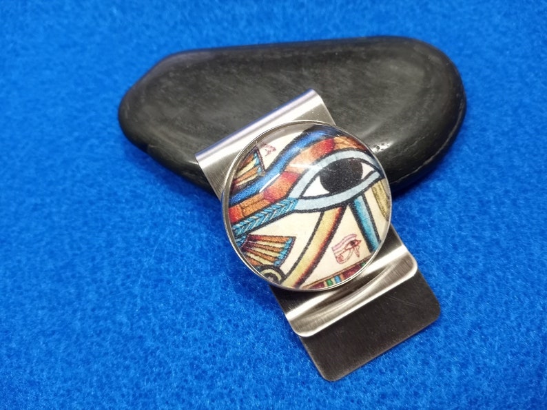 Unique Money Clip Stainless Steel Money Clip Infused Glass image 2