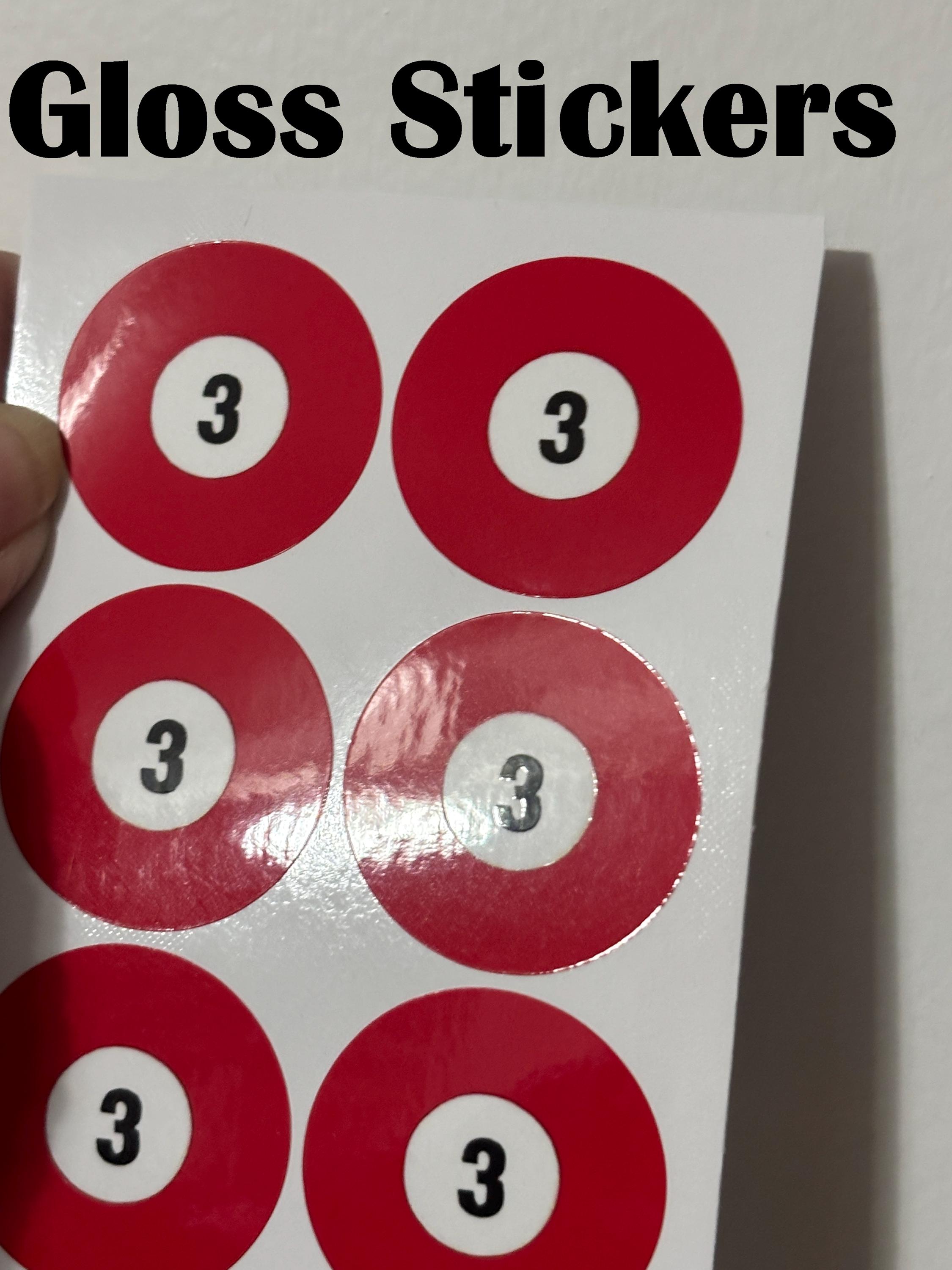 Billard Stickers 15 Balls + Rack Choice 96/192/288 8 Ball Sticker Pool ...
