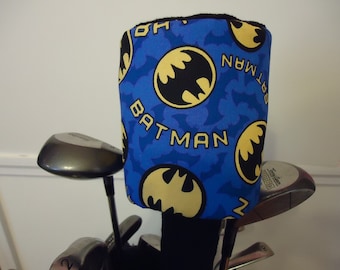 Funda para palo de golf de Batman. Funda personalizada para palo de golf. Se adapta al driver (tamaño grande). Puede servir para el driver, pero quedará un poco ajustada. Un gran regalo para el Día del Padre. Palos de golf.