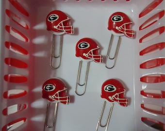 Georgia Bulldogs Paperclips Custom Handcrafted Paperclips Miami Dolphins Paper Clips Holiday Stocking Stuffers Secret Santa Gift Office Gift