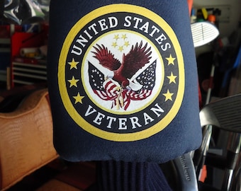 Funda para palo de golf para veteranos, regalo para veteranos de Estados Unidos para ese héroe militar especial. Funda para palo de golf para hombres y mujeres, funda para palo de golf para veteranos militares.