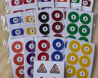 Billard Stickers 15 Balls + Rack Choice 96/192/288 8 Ball Sticker Pool Ball Sticker Great 4 Scrapbook Fanatic Use Sticker For Many Projects