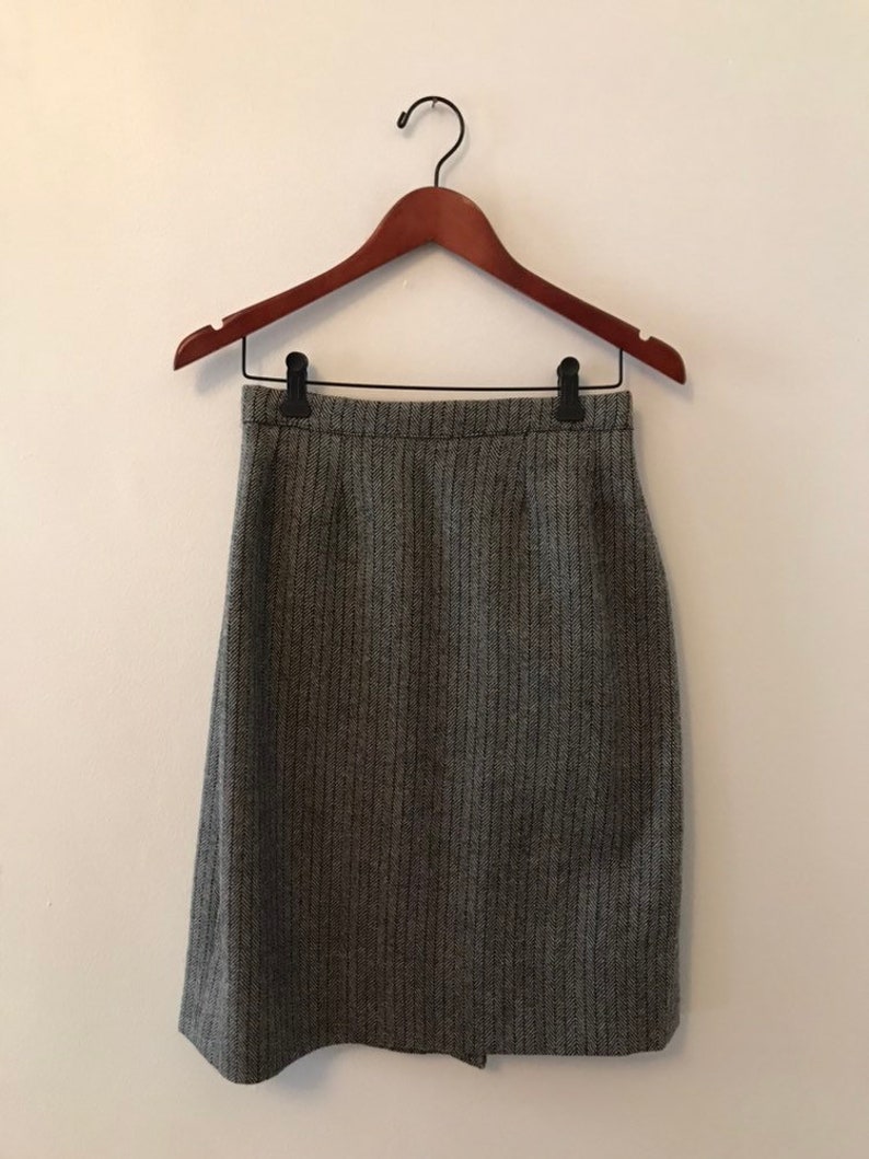 80s Wool Harringbone Suit