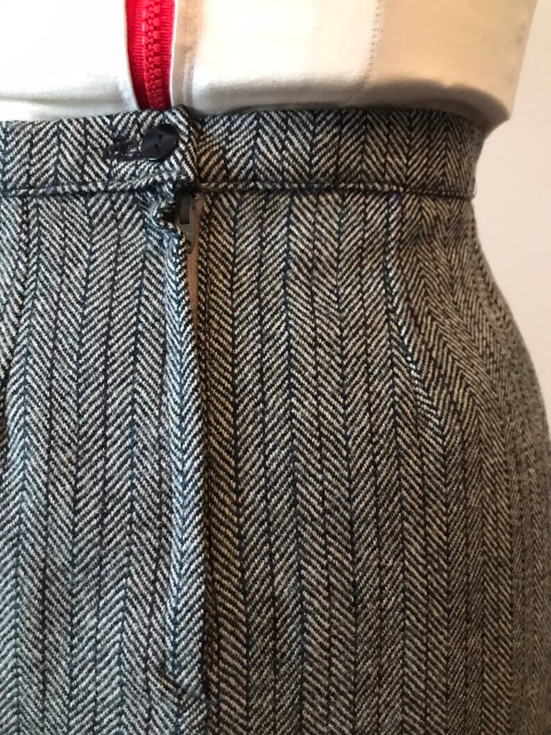 80s Wool Harringbone Suit