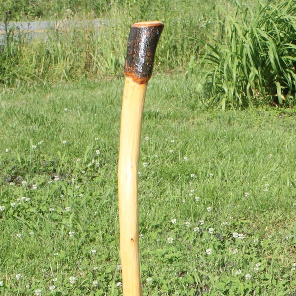 Handcrafted Hickory Wood Walking Stick, Hiking Stick, Staff, Trekking Pole, Prop Made in the Hills of Kentucky, Item 620, 41.5 inches
