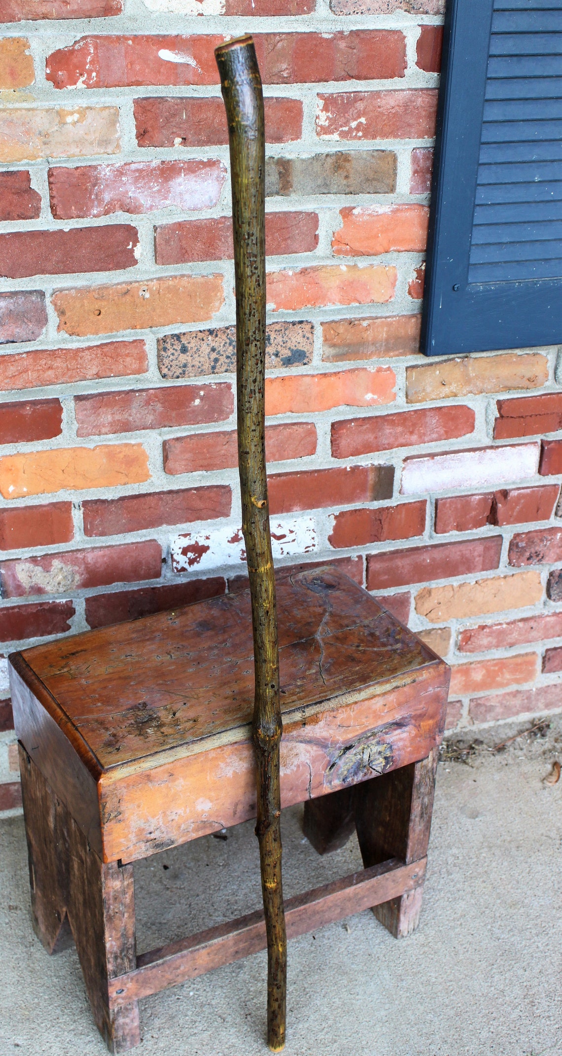 Handcrafted Hickory Wood Walking Stick Staff Hiking Stick Etsy