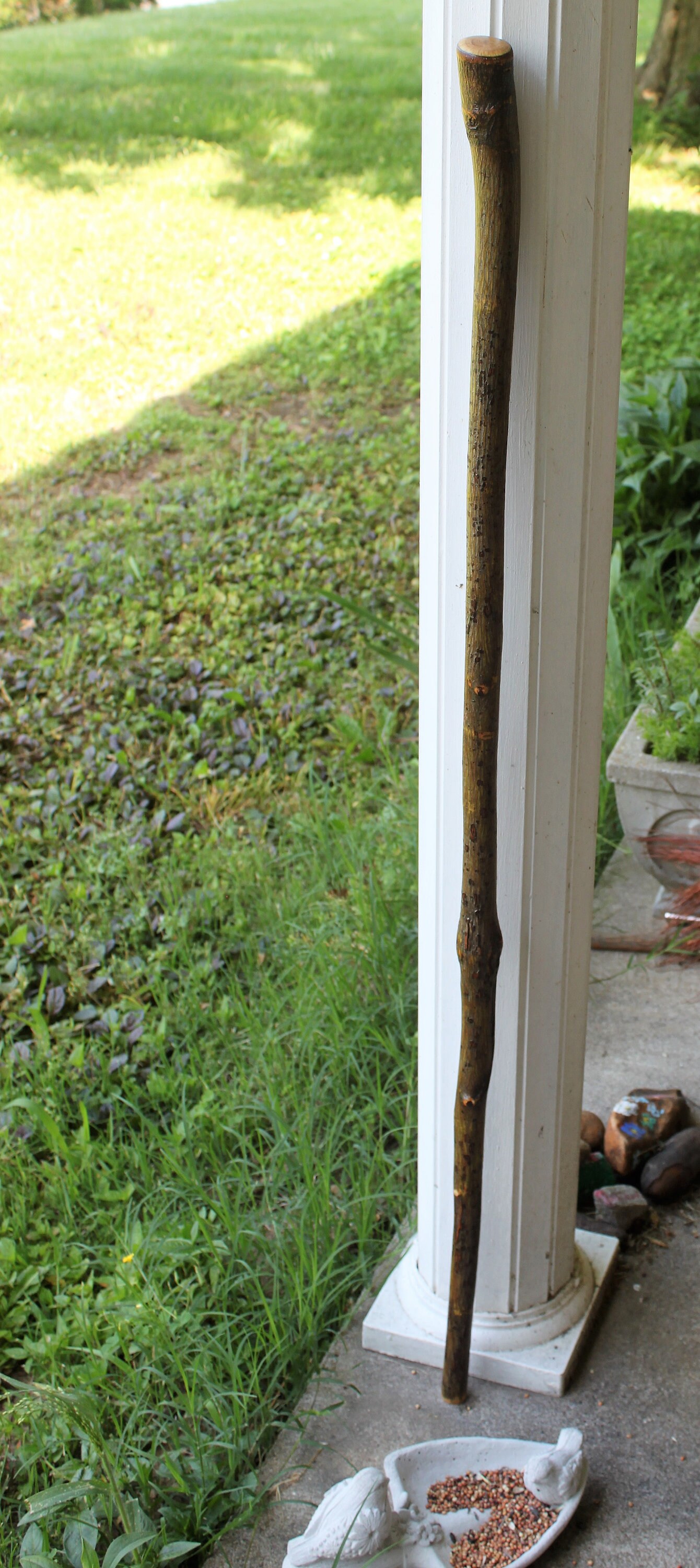 Handcrafted Hickory Wood Walking Stick Staff Hiking Stick Etsy