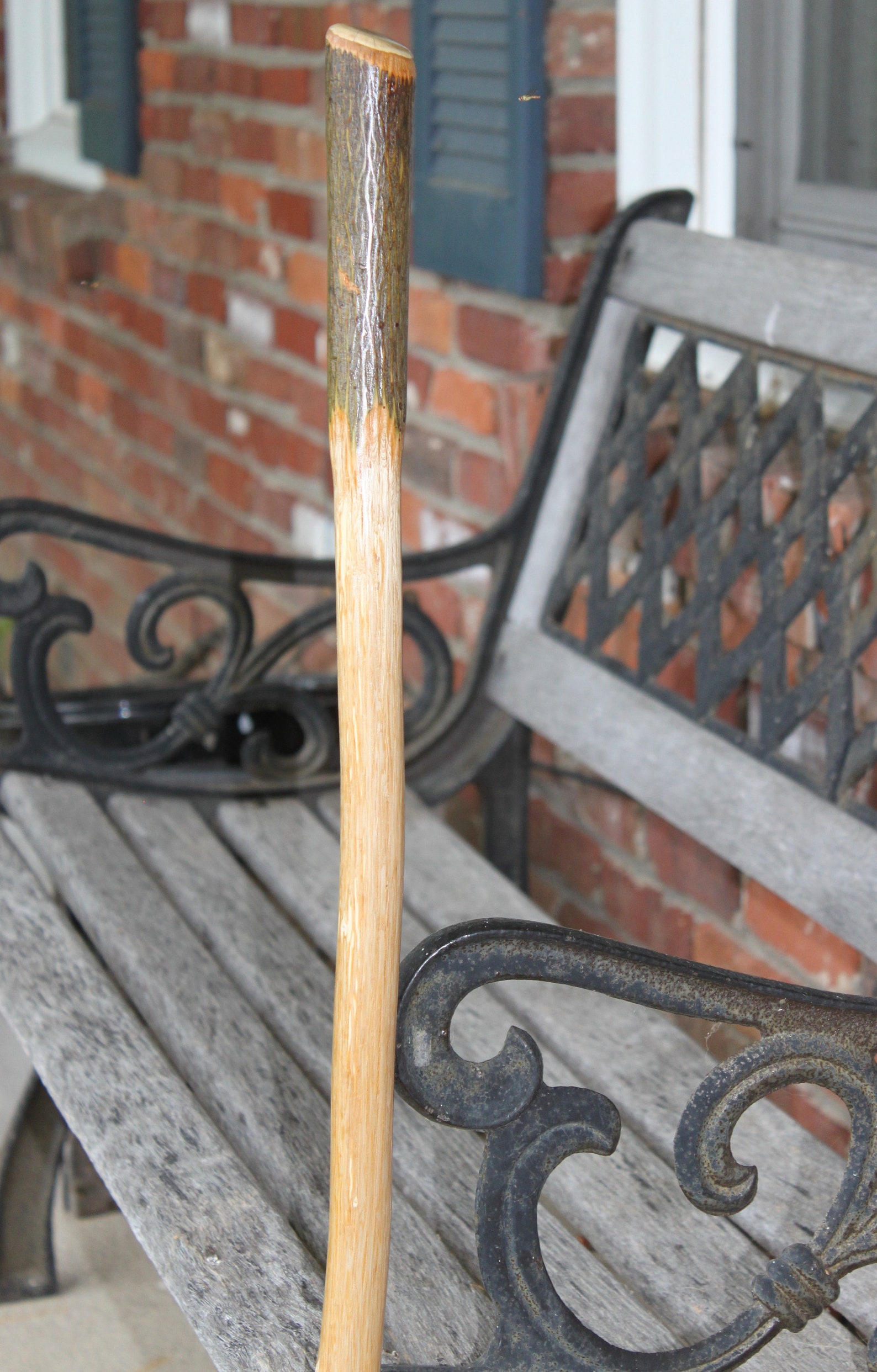 Hickory Wood Walking Stick Cane Walking Cane Short Staff Etsy