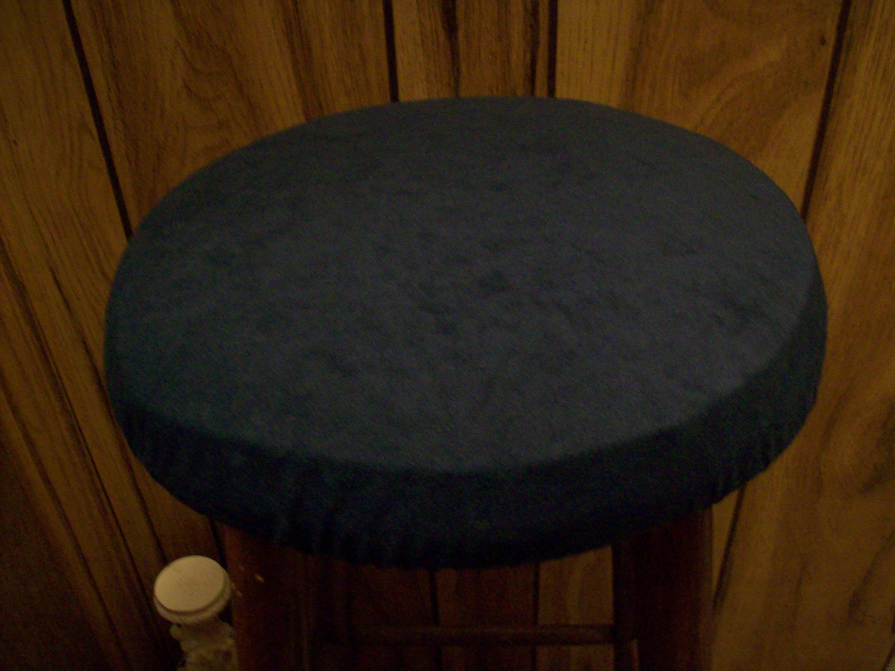 Black Faux Suede Bar Stool Cover for Round Bar Stools Etsy