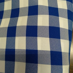 Royal blue / White Check Bar Stool Cover