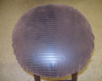 DARK Brown Pleather Bar Stool Cover for round bar stools