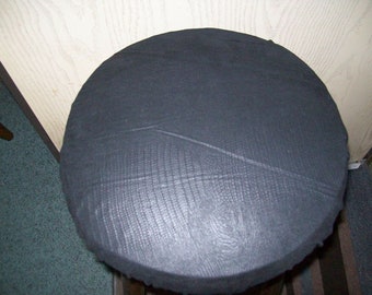 Black Pleather Bar Stool Cover for round bar stools