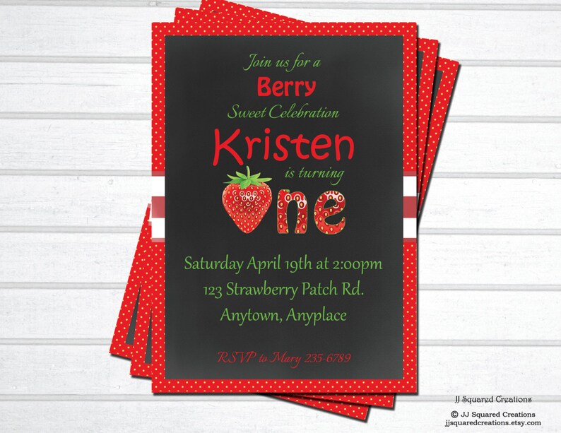 16 ingenious gift wrapping hacks Strawberry One Year Old Chalkboard Birthday Invitation Red and | Etsy
