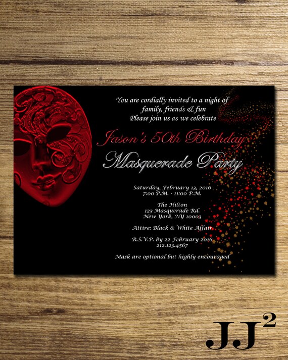 Masquerade Birthday Invitation Masquerade Engagement Sweet Etsy