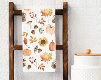 Fall Kitchen Towel, Fall Kitchen Decor, Fall Home, Dish Towel, Fall Pumpkin Tea Towel, Fall Dishcloth, Fall Farmhouse Decor, Autumn Decor