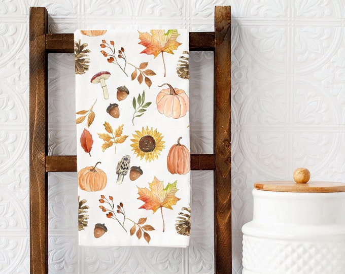 Fall Kitchen Towel, Fall Kitchen Decor, Fall Home, Dish Towel, Fall Pumpkin Tea Towel, Fall Dishcloth, Fall Farmhouse Decor, Autumn Decor