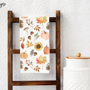 Fall Kitchen Towel, Fall Kitchen Decor, Fall Home, Dish Towel, Fall Pumpkin Tea Towel, Fall Dishcloth, Fall Farmhouse Decor, Autumn Decor