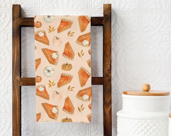 Fall Pumpkin Pie Kitchen Towel, Fall Kitchen Decor, Fall Home, Dish Towel, Pumpkin Tea Towel, Fall Dishcloth, Thanksgiving Kitchen Decor