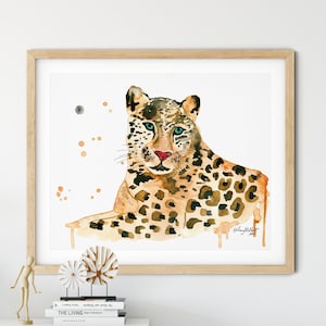 Leopard Print, Big Cat Art, Animal Poster, Safari Wall Decor, Cheetah Animal Print, Cat Illustration, Kids Room Decor, Safari Nursery Art