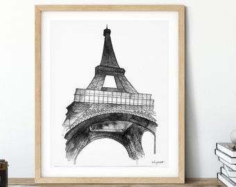 Paris Print, Eiffel Tower Watercolor Painting, Paris Wall Art, Paris Poster, Eiffel Tower Print, Travel Poster, Paris Illustration