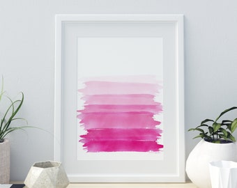 Abstract painting, Pink watercolor, Abstract art print, Abstract wall art, Pink artwork, Abstract illustration, Watercolor Painting