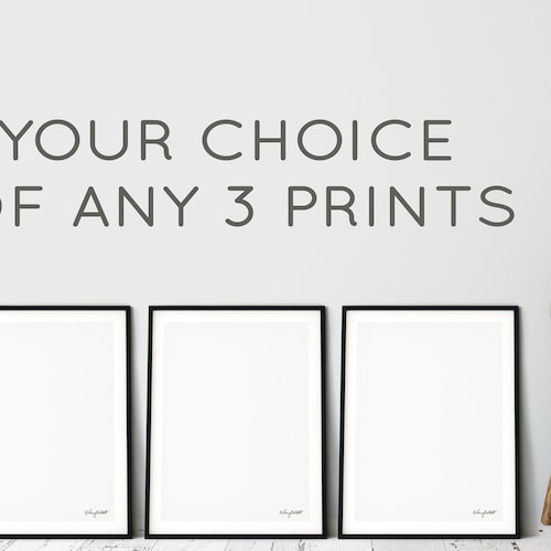 Set of 3 Prints Discounted Art Print Sets Gallery Wall Art Etsy
