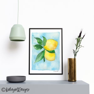 Kitchen Fruit Print Set, Watercolor Painting, Farmhouse Decor, Gallery ...