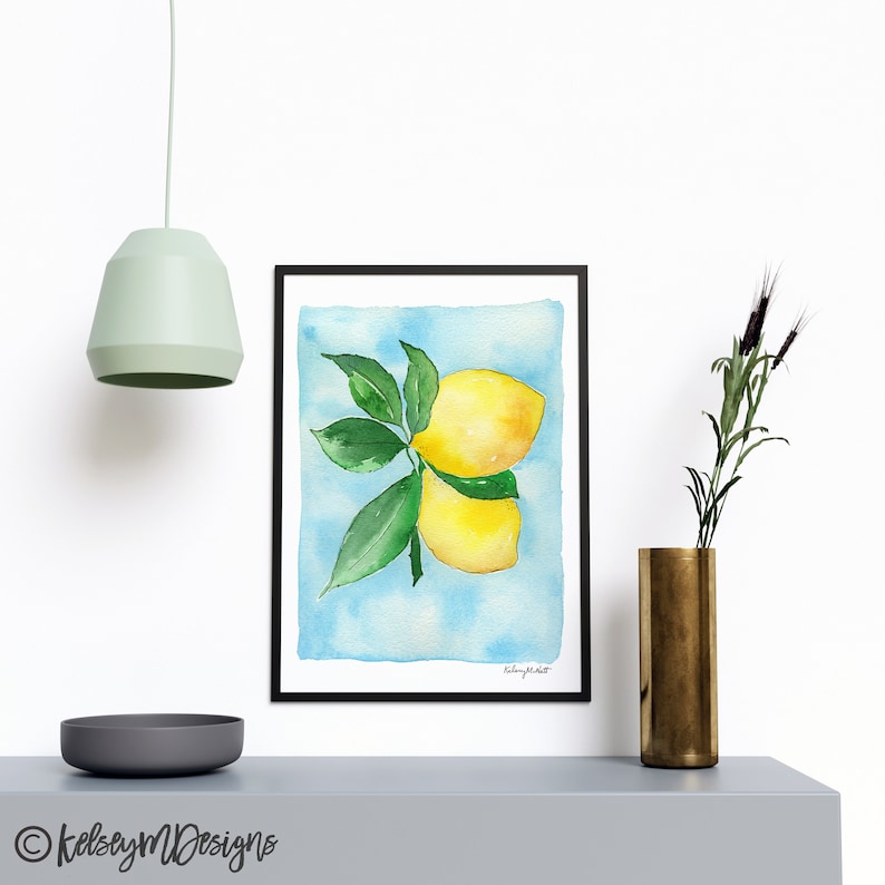 Kitchen Fruit Print Set Watercolor Painting Farmhouse Decor - Etsy