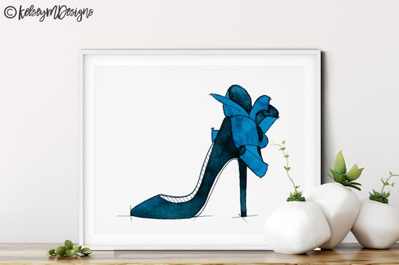 Louboutin High Heels Fashion Illustration Watercolor 