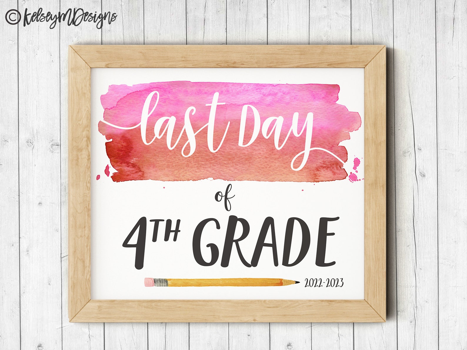 First Day of Fourth Grade Printable Sign First Day of School - Etsy