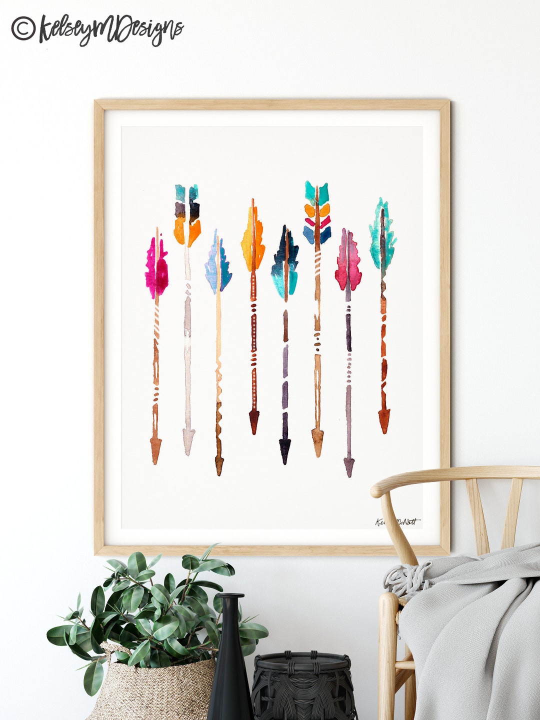 Arrow Wall Art, Tribal Art Print, Arrow Nursery Decor, Nursery