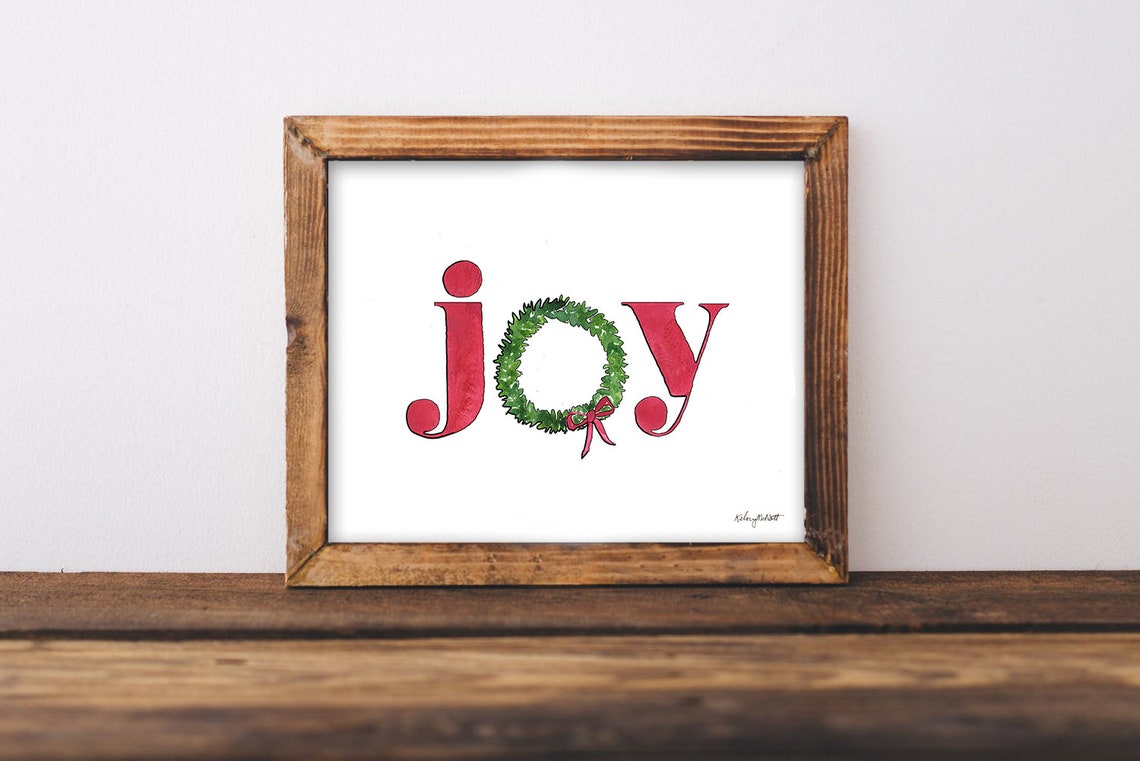 DIGITAL DOWNLOAD Joy Printable Holiday Decor Joy Christmas - Etsy