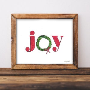DIGITAL DOWNLOAD Joy Printable Holiday Decor Joy Christmas - Etsy