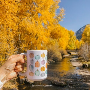 Colorful Pumpkin Fall Mug, Fall Coffee Mug, Fall Decor, 15 oz Mug, Pumpkin Spice Latte, Coffee Mug, Fall Home, Pumpkin Decor, Coffee Cup image 5