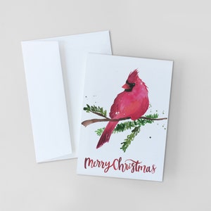 CHRISTMAS CARDS, Christmas Cardinal Greeting Card, Merry Christmas Stationery, Christmas Cards, Cheerful Holiday Cards, Red Cardinal