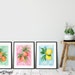 Kitchen Fruit Print Set, Watercolor Painting, Farmhouse Decor, Gallery ...