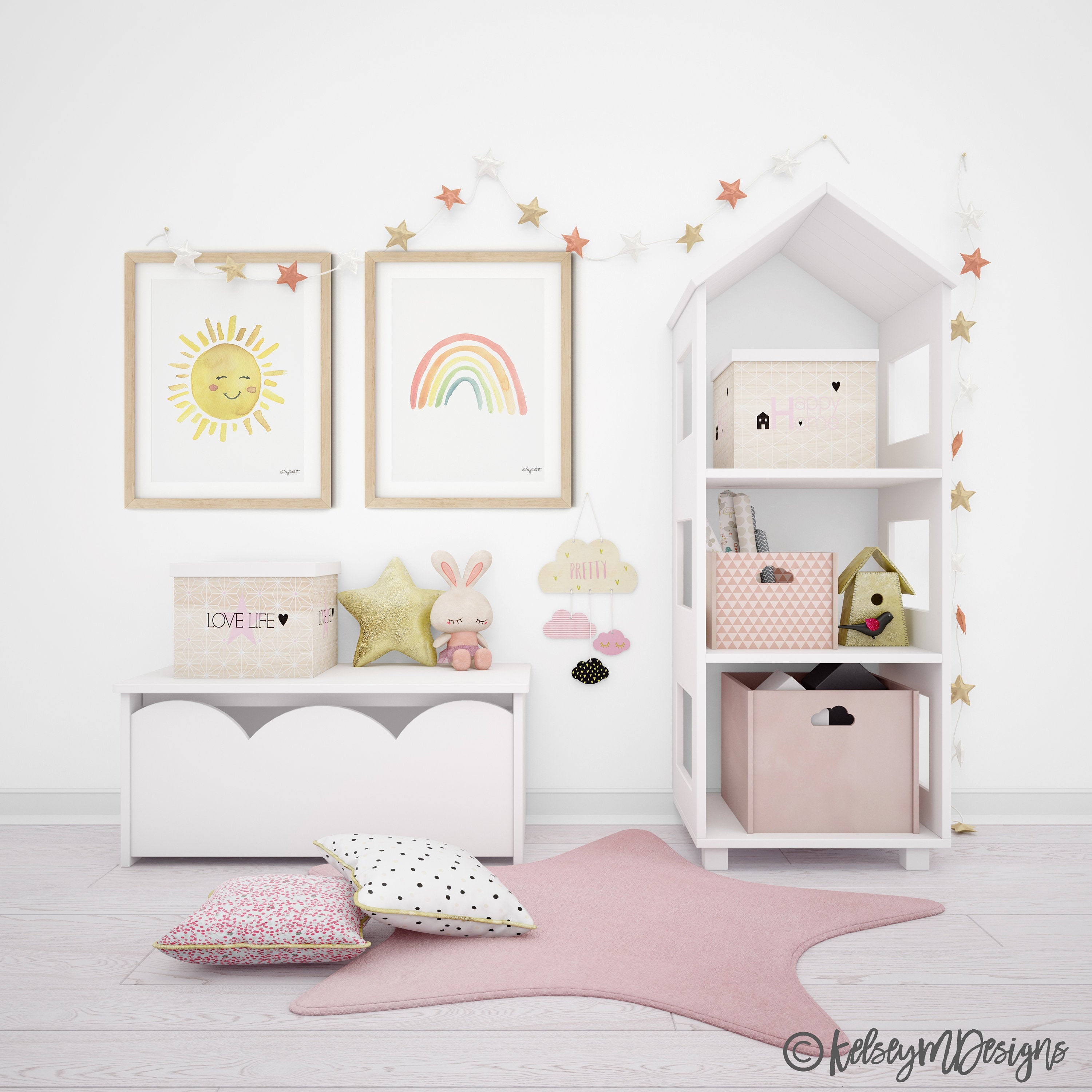 Girls Print Nursery Instant Download Printable Floral Wall Art Kids Bedroom Gender Neutral Girls Print Nursery Instant Download Printable Floral Wall Art Kids Bedroom Gender Neutral