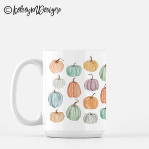 Colorful Pumpkin Fall Mug, Fall Coffee Mug, Fall Decor, 15 oz Mug, Pumpkin Spice Latte, Coffee Mug, Fall Home, Pumpkin Decor, Coffee Cup image 3