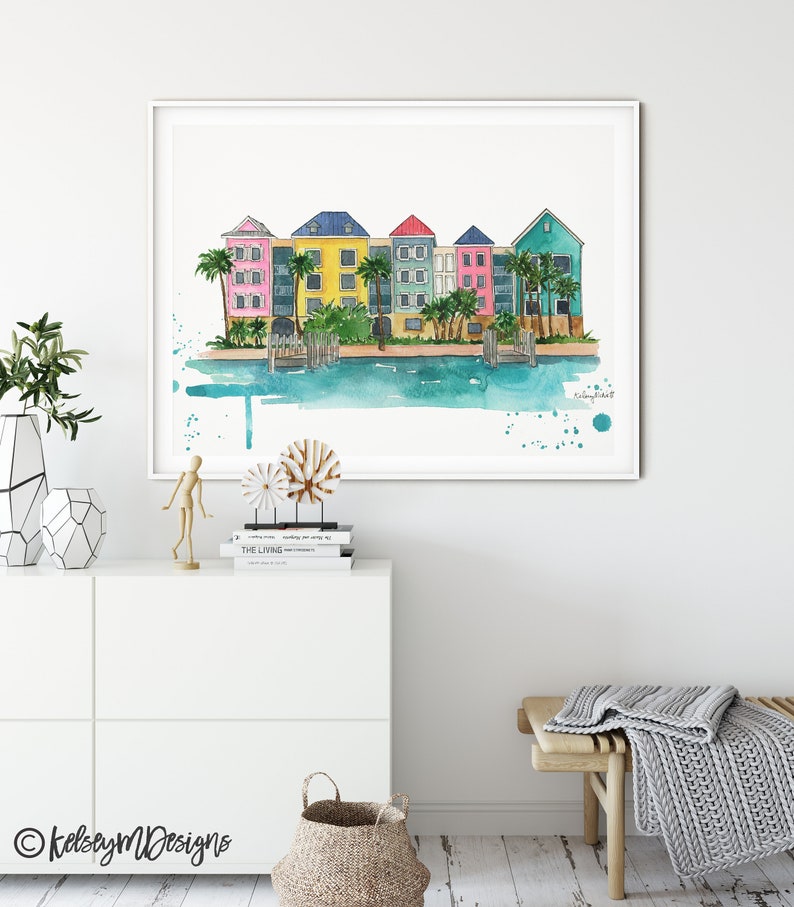 Bahamas Painting Nassau Bahamas Print Caribbean Art Etsy