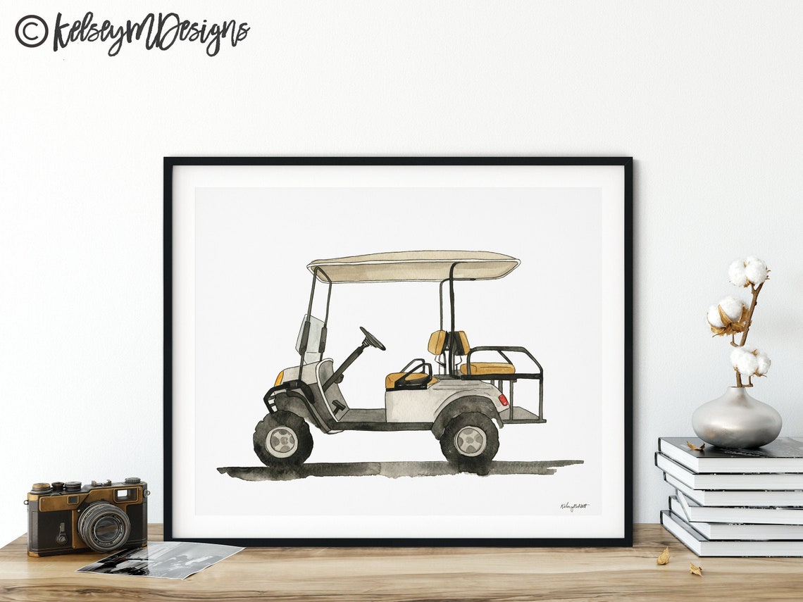 Golf Cart Wall Art Golf Decor Toddler Boy Room Decor Gift Etsy
