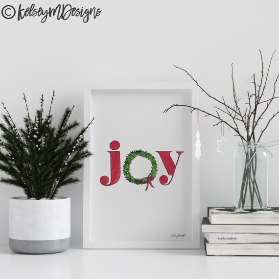 DIGITAL DOWNLOAD Joy Printable Holiday Decor Joy Christmas | Etsy