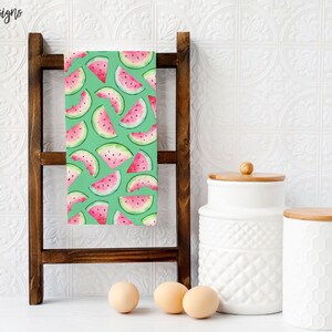 Mud Pie Watermelon Crochet Towel - 21x14 Inch Cotton Kitchen & Bath Hand Towel