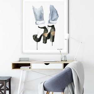 High Heel Wall Art, Fashion Illustration, Watercolor Painting Fashion ...