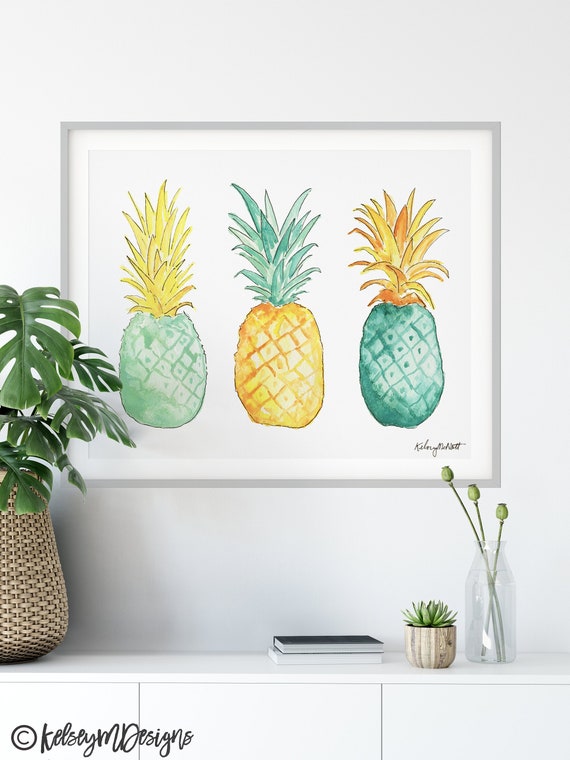 Pineapple wall art deals