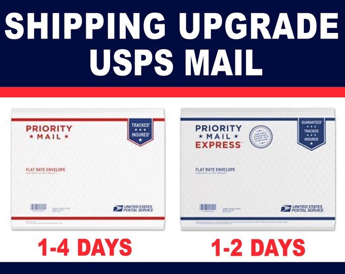 SHIPPING UPGRADE within US • Speeds up shipping time to 1-2 or 1-4 Days - Please read description for details