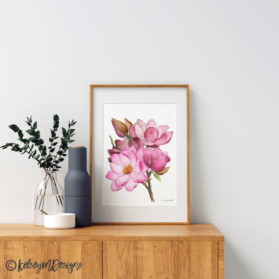 Peony Art Print, Watercolor Painting, Floral Wall Art, Pink Peony Decor, Botanical Wall Art, Peony Decor, Flower Art Print, Farmhouse Decor