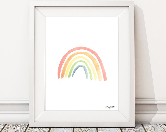 Nursery Rainbow Printable, Rainbow Wall Art, Rainbow Kids Room, Rainbow Nursery Print, Rainbow Download Rainbow, Boho Nursery, Kids Art